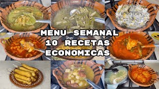 MENU SEMANAL CON 50 PESOS10 RECETASFABI CEA [upl. by Airegin]