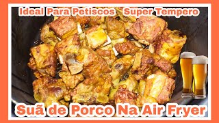 COMO TEMPERAR E FAZER SUÃ DE PORCO NA AIR FRYER airfryer [upl. by Akilaz]