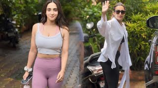 Malaika Arora And Akansha Ranjan Spotted At Yoga Classes In Bandra [upl. by Nostrebor]