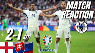 Bellingham to the RESCUE England SQUEAK Past Slovakia 21 After Extra Time REACTION [upl. by Zed]