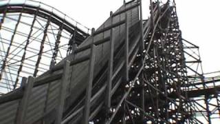 Balder Wooden Roller Coaster POV Liseberg Sweden [upl. by Idnahs]