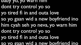 Vybz Kartel Warn Him with lyrics [upl. by Ralyks]