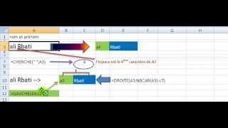 comment séparer les noms et les prénoms dune liste avec des formules de Ms Excel [upl. by Sharon]