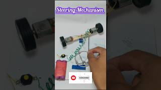 Steering MechanismDc Motor shortsfeed experiment shortvideo youtubeshorts youtube diy [upl. by Erbe]