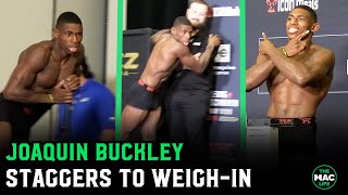 Joaquin Buckley Staggers His Way To WeighIn [upl. by Huntlee]