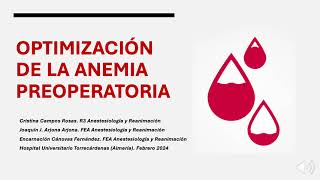 Optimización preoperatoria de la anemia en cirugías programadas [upl. by Kimberly103]