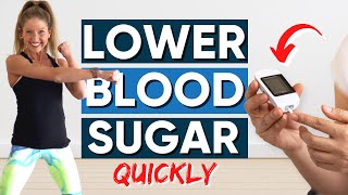 Exercise to Lower Blood Sugar Quickly  5 Minute Routine [upl. by Ramilahs443]