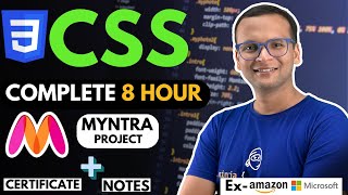 🚀 🔥 CSS Complete Course 2024 for Beginners  Myntra Project  Notes  GitHub  Certification [upl. by Paget]