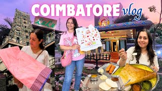 COIMBATORE vlog  LEGENDARY food amp famous Temples Lulu Mall Silk Saree Shopping Hotel Vivanta [upl. by Les]