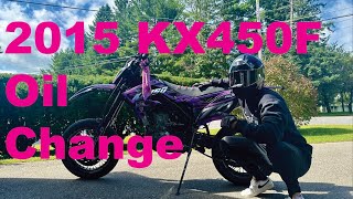 2015 Kx450f Oil Change Tutorial [upl. by Manville]