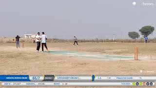 Live Cricket Match  Akshya Heros Sikar vs Choudhary Cricket Club  03Jan24 0146 PM 10  Vivekan [upl. by Valera]