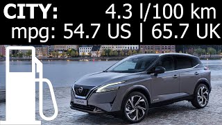 Nissan Qashqai epower CITY fuel consumption economy reallife test mpg l100 km urban area traffic [upl. by Anhcar586]