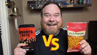 Nobbys Nuts VS Home Bargains Chilli Peanuts [upl. by Delfeena443]