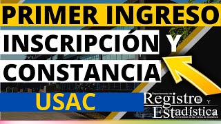 📌PROCESO de INSCRIPCIÓN 2024 y DESCARGAR CONSTANCIA para Estudiantes de PRIMER INGRESO USAC 😍 [upl. by Sidras731]