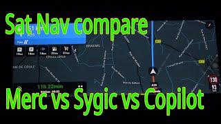 Sat Nav Compare  Mercedes vs Sygic vs Copilot [upl. by Retsim]