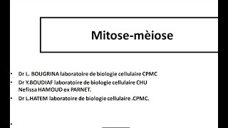 La mitose et la méiose embryologie pour la première année médecine [upl. by Lissak]