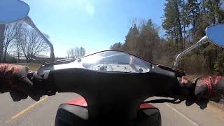 kymco people 250 holdingford Mn and yes the jb exhaust high heat failed so a windy loud ride [upl. by Lemraj]