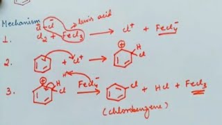 Halogenation of Benzene with mechanism Organic Chemistry [upl. by Naols901]