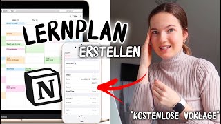 LERNPLAN ERSTELLEN für TOP Noten  Studium Abitur Schule kostenlose Notion Vorlage [upl. by Afnin]