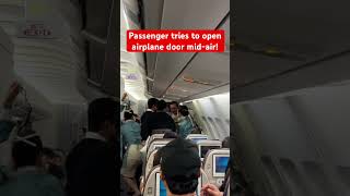 Passenger tries to open airplane door on Korean Air A330 airbus aviation turbulence [upl. by Leahcar337]