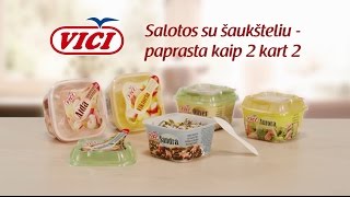 Salotos su šaukšteliu  paprasta kaip 2 kart 2 [upl. by Hashum]