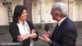 Cerimonia di seduta di laurea a Cosenza  Jole Santelli lintervista di Unipegasotv [upl. by Des771]