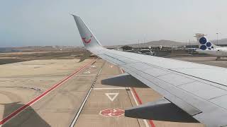 Tuifly Boeing 737800 departure from Fuerteventura Airport [upl. by Violante]