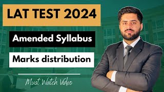 LAT Test Syllabus Changed for Urdu Subject New syllabus Preparation Lat 2024 law admission test [upl. by Ecirtahs29]