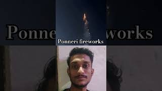 Ponneri fireworks 💥🧨skyshot crackers diwalispecial patakhe bombs youtubeshorts shorts [upl. by Suinuj]