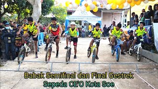 Babak Semifinal dan Final Lomba Gestrek Sepeda di Kota Soe oleh team CEO Soe [upl. by Idzik]