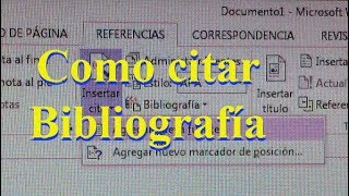 Como citar en formato APA en word [upl. by Radborne]