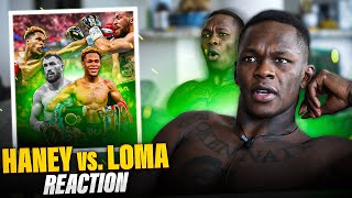 Israel Adesanya Reacts to Haney vs Lomachenko Fight amp Talks Boxing [upl. by Paske]