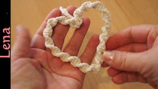 𝗠𝗮𝗰𝗿𝗮𝗺𝗲 with 𝗟𝗲𝗻𝗮 🤍 Makramee Herz Wellenknoten 🤍 Macrame heart Spiral knot [upl. by Scarlett303]