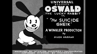 The suicide sheik 1929 Oswald The Lucky Rabbit Recreated titles [upl. by Wessling]