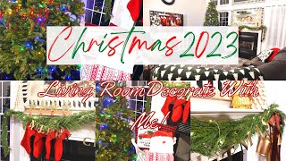 NEW 2023 CHRISTMAS DECORATE WITH ME LIVING ROOM CHRISTMAS DECOR IDEAS  Christmas Decorations 2023 [upl. by Sahcnip877]