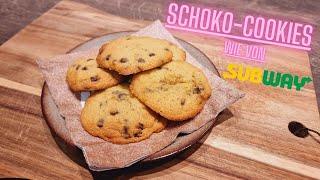 Schoko Cookies wie von Subway I Backen  Baking [upl. by Kutzer]