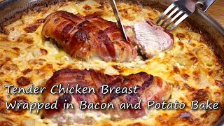 Bacon Wrapped Chicken Breast Recipe  Perfect Dinner [upl. by Aliwt]