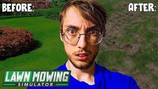 Destroying Peoples Lawns In Lawn Mowing Simulator [upl. by Yajeet]