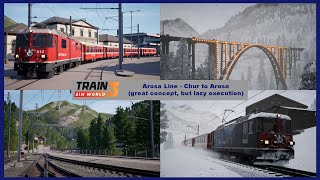 Arosa Line Review  Train Sim World 3 [upl. by Nosyk]