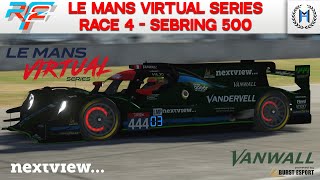 Le Mans Virtual Series  Sebring 500 on rFactor 2 [upl. by Graubert]