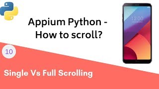 Appium Python  How to scroll [upl. by Sly]