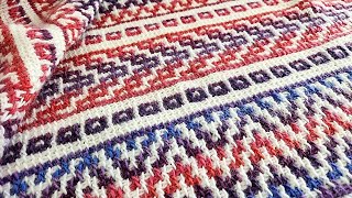 How to make the Ira Mosaic Crochet Sampler Shawl  Right handed [upl. by Goren911]