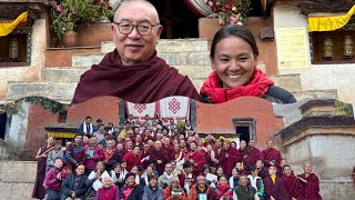 Final Day puja and tsok distribution by shangpa rinpoche la at gonpa gar [upl. by Reyna]