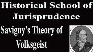 Savigny Theory of Volksgeist  Historical School of Jurisprudence jurisprudence volksgeist [upl. by Malita]