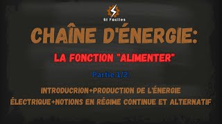 Chaîne dénergie La fonction «Alimenter» partie12 TCT 2SMB [upl. by Ninon]