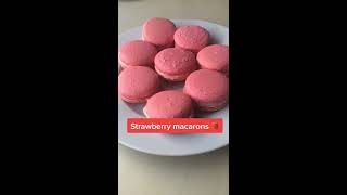 How to make strawberry macarons shorts [upl. by Pelmas374]