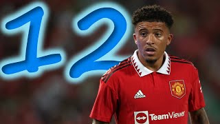 Jadon Sancho  All 12 Goals For Manchester United FC  Welcome back to Borussia Dortmund [upl. by Rawdin]