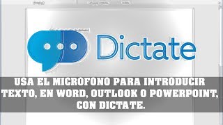 USA EL MICROFONO PARA INTRODUCIR TEXTO EN WORD OUTLOOK O POWERPOINT CON DICTATE [upl. by Dalt]