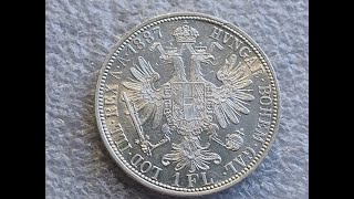 Austria UNC 1 Florin 1887 [upl. by Adlen416]