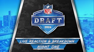 2024 NFL Draft Live Reaction amp Breakdown Round 1 [upl. by Sill]